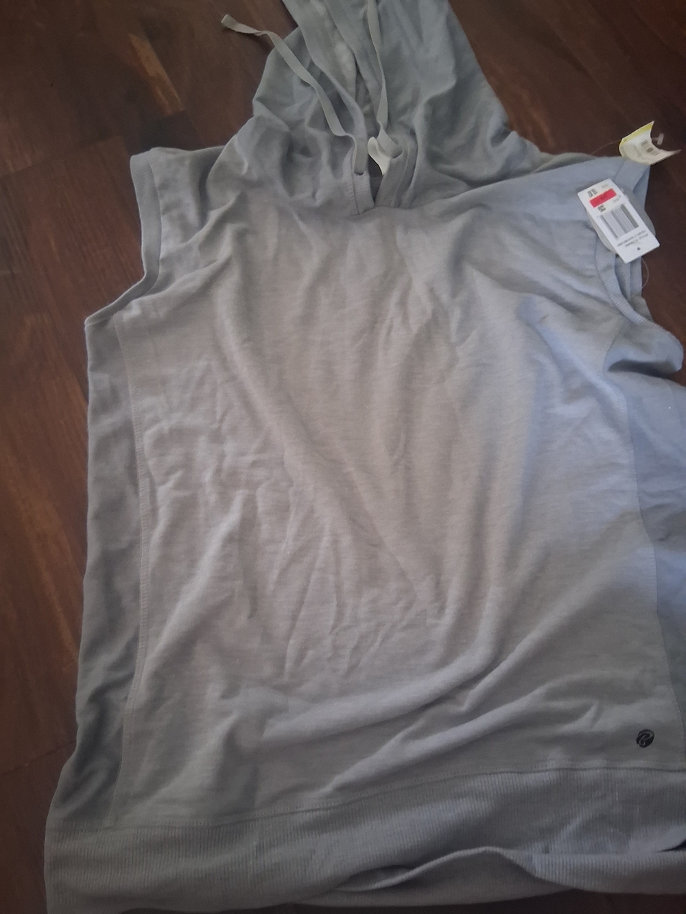 Bally Light Gray Sleeveless Hooded Tank Top